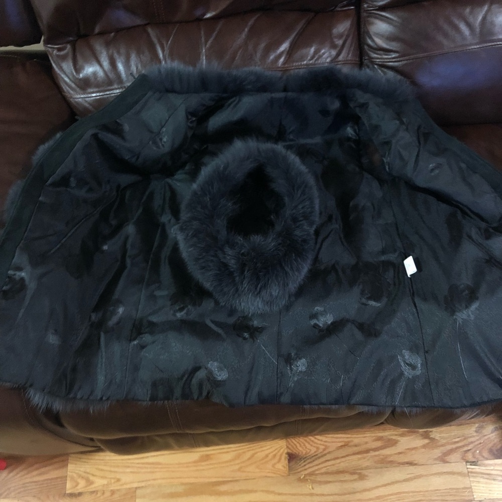 100% fox fur vest with matching headband